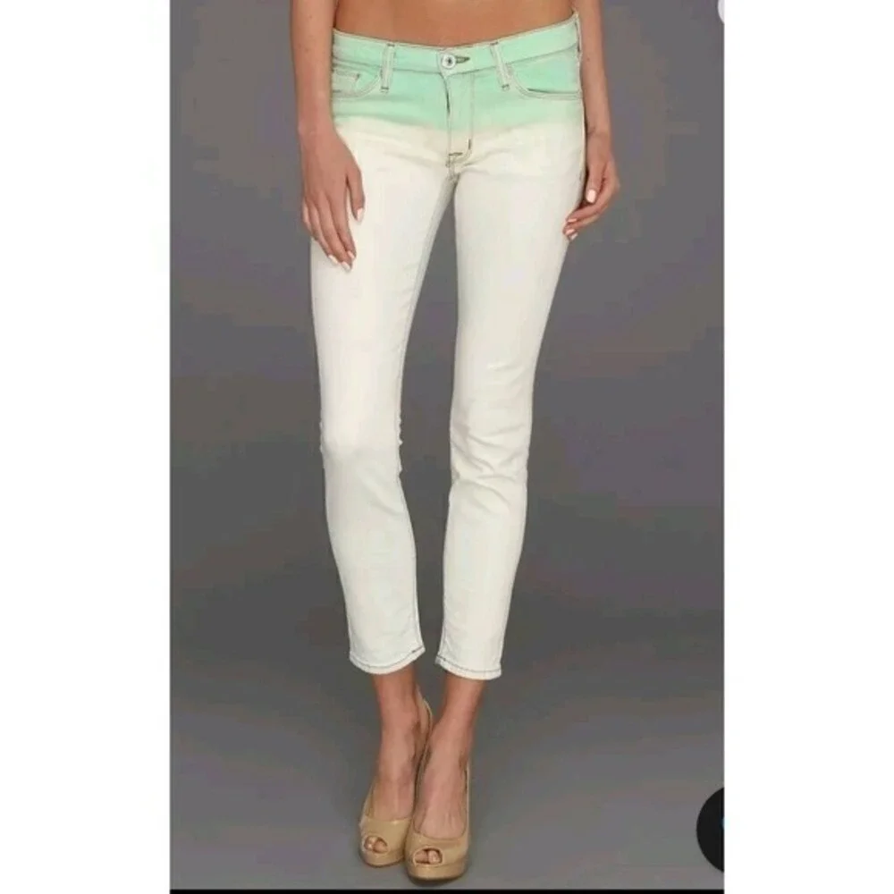 Hudson‎ Jeans Crop Krista Super Skinny Mint Ombre Wash Size 30